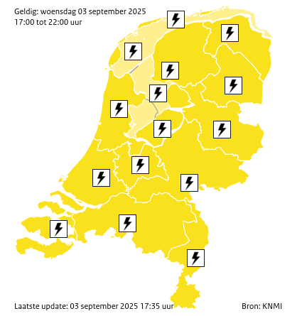 Waarschuwingen kaart Waddenzee vandaag