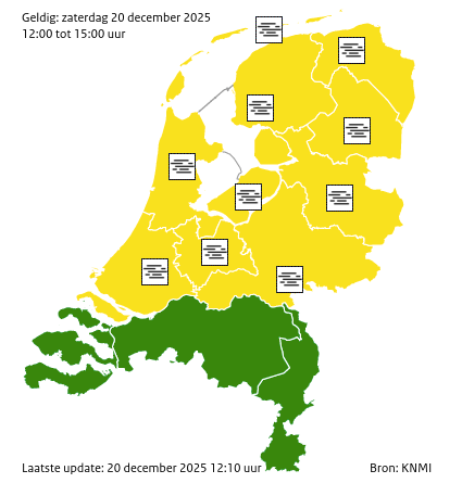 Waarschuwingen kaart Waddenzee vandaag