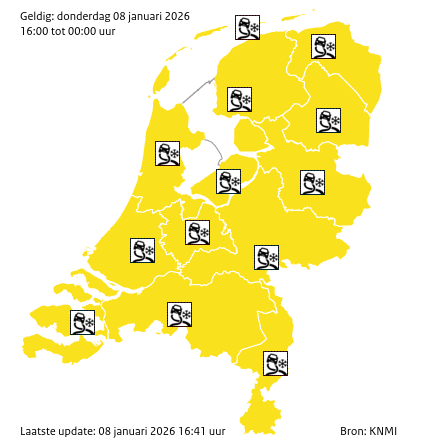 Waarschuwingen kaart Drenthe vandaag