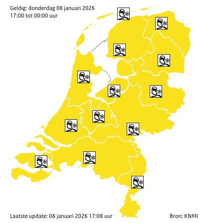 Waarschuwingen kaart Drenthe vandaag