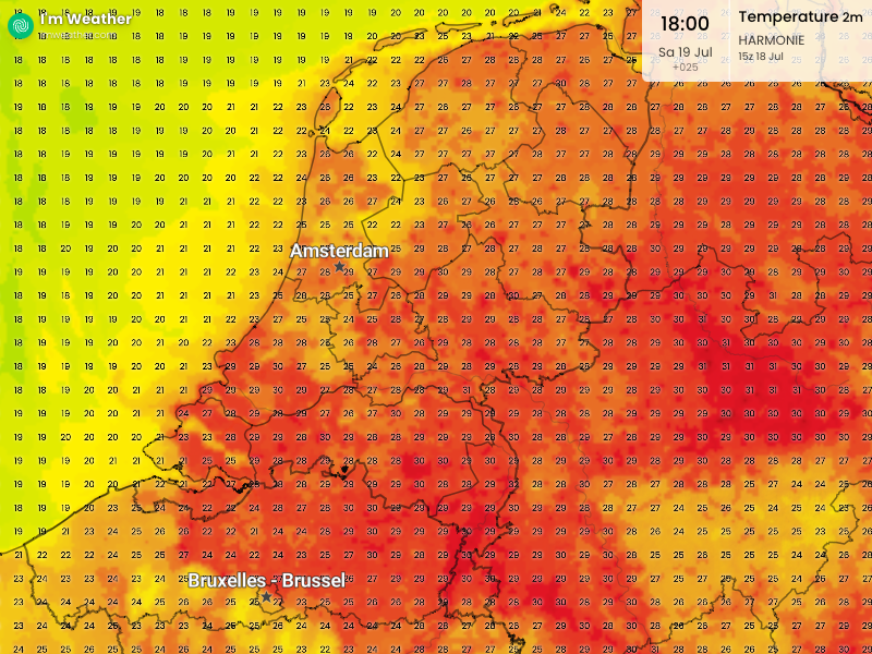 temperatuur 19 juli