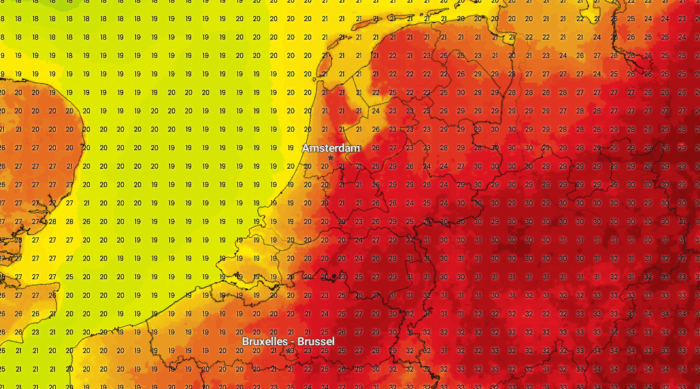 Tropische hitte, maar nauwelijks kans op onweer