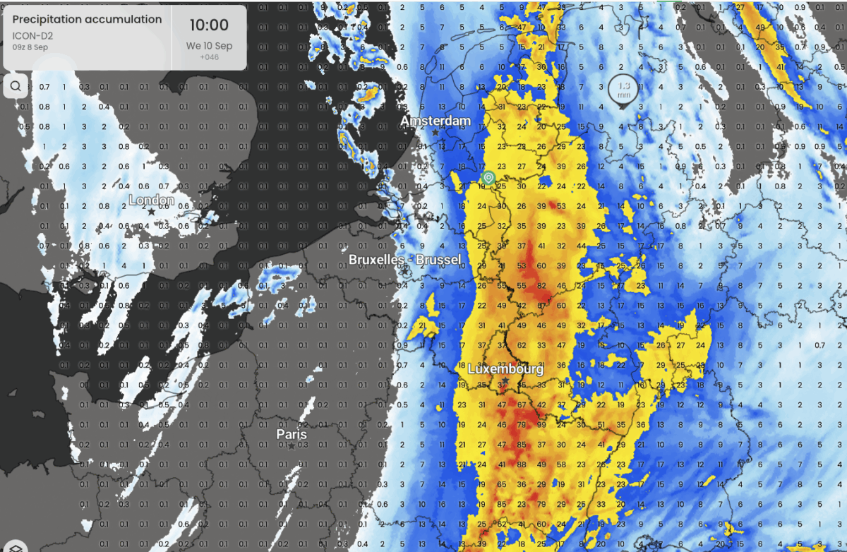 Dinsdag nat, Limburg maakt kans op veel regen